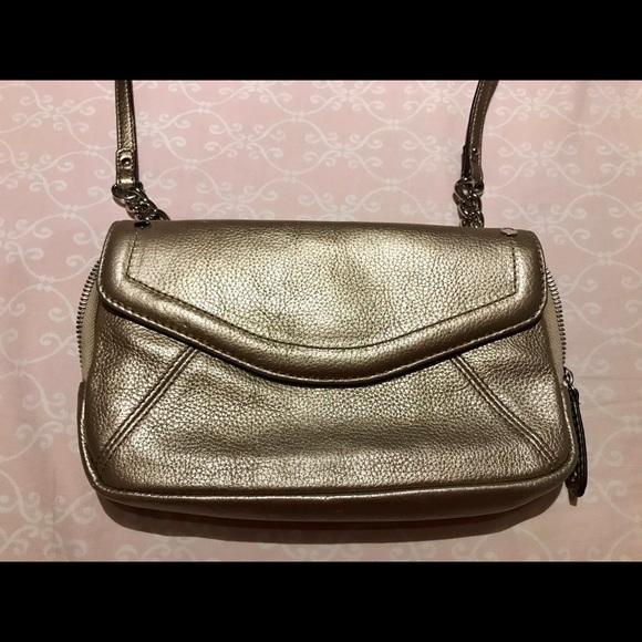 Tignanello Handbags - Champagne gold adjustable crossbody purse bag